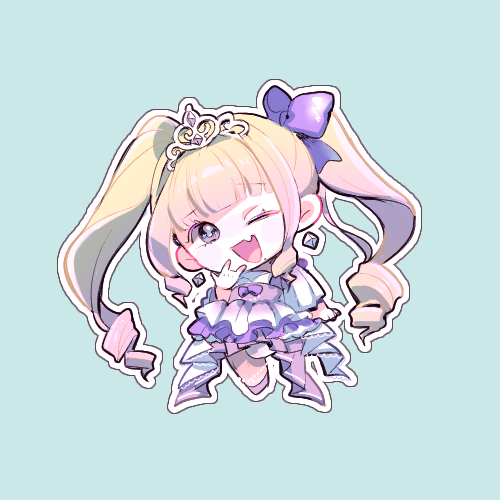 watercolor69's tweet photo. 自分の絵に使うために描いたシールっぽいみや姫 https://t.co/rNErGSxcCh