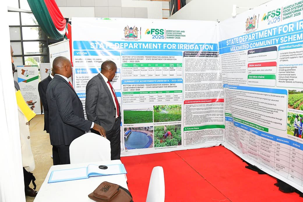 joelbroownii's tweet photo. Jobs along the chain sit inside the Irrigated Agriculture Milestones under PS Ephantus Kimotho, from scheme works to farming and milling. The Agriculture Summit is mapping which of those jobs are lasting. #IrrigationIsTheSolution. https://t.co/xC4Bkem3O1
