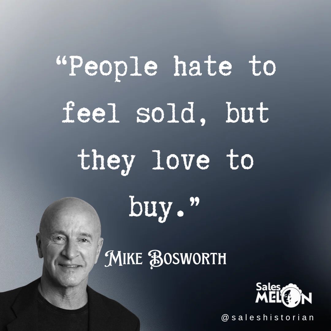SalesHistorian's tweet photo. The sales profession lost a legend yesterday: Mike Bosworth.

From Xerox to founding Solution Selling in 1983, his books and teaching helped generations understand buyers’ problems and connect through stories.

His influence lives on. Rest in peace, Mike. https://t.co/JScVy7w7op