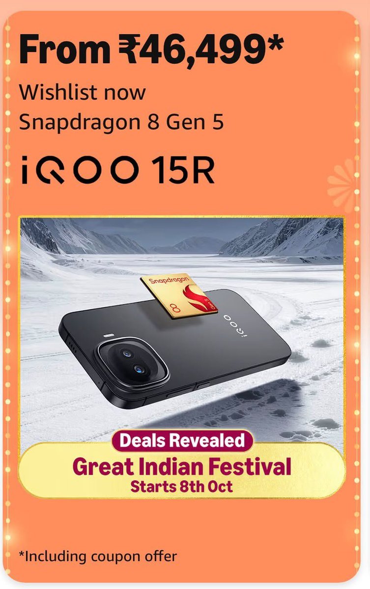 Halkatech's tweet photo. 🔥 Amazon GIF-এ এবার smartphone deals সত্যিই crazy! 📱💸

iQOO Z11 Lite ₹15,499, Nord CE 6 ₹26,999, Xiaomi 17 ₹59,999, OnePlus 15 ₹81,999, S25 Ultra ₹84,999 আর Z Fold 7 ₹1,29,999! 😳

Price hike আসার আগে এটাই last chance হতে পারে! 👀

#Amazon #GIFSale #iQOOZ11Lite #Samsung https://t.co/19fHIMVCqx