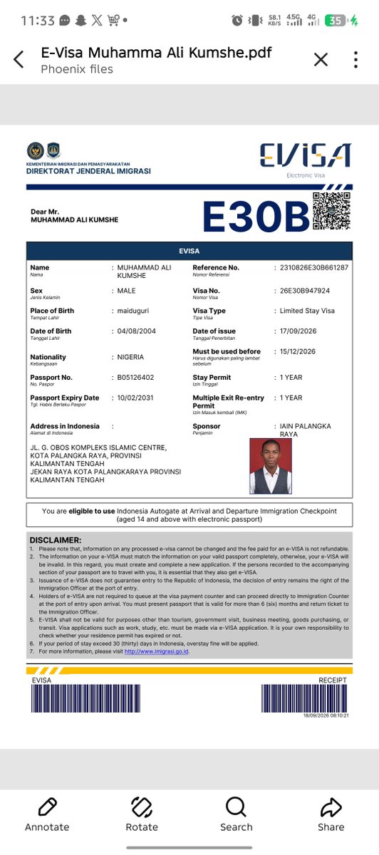 Lilkumsh's tweet photo. Good morning, sir. I  won a fully funded scholarship to study in Indonesia, which covers my tuition, feeding, accommodation, and other expenses. However, I need about $700 for my flight ticket from Kano to Jakarta. Please, I sincerely need the support of members of the public to make this opportunity a reality. Any amount will be greatly appreciated. 🙏
ACCOUNT DETAILS
Name: Muhammad Ali Kumshe
Account Number: 4271990918
Bank: Zenith Bank.