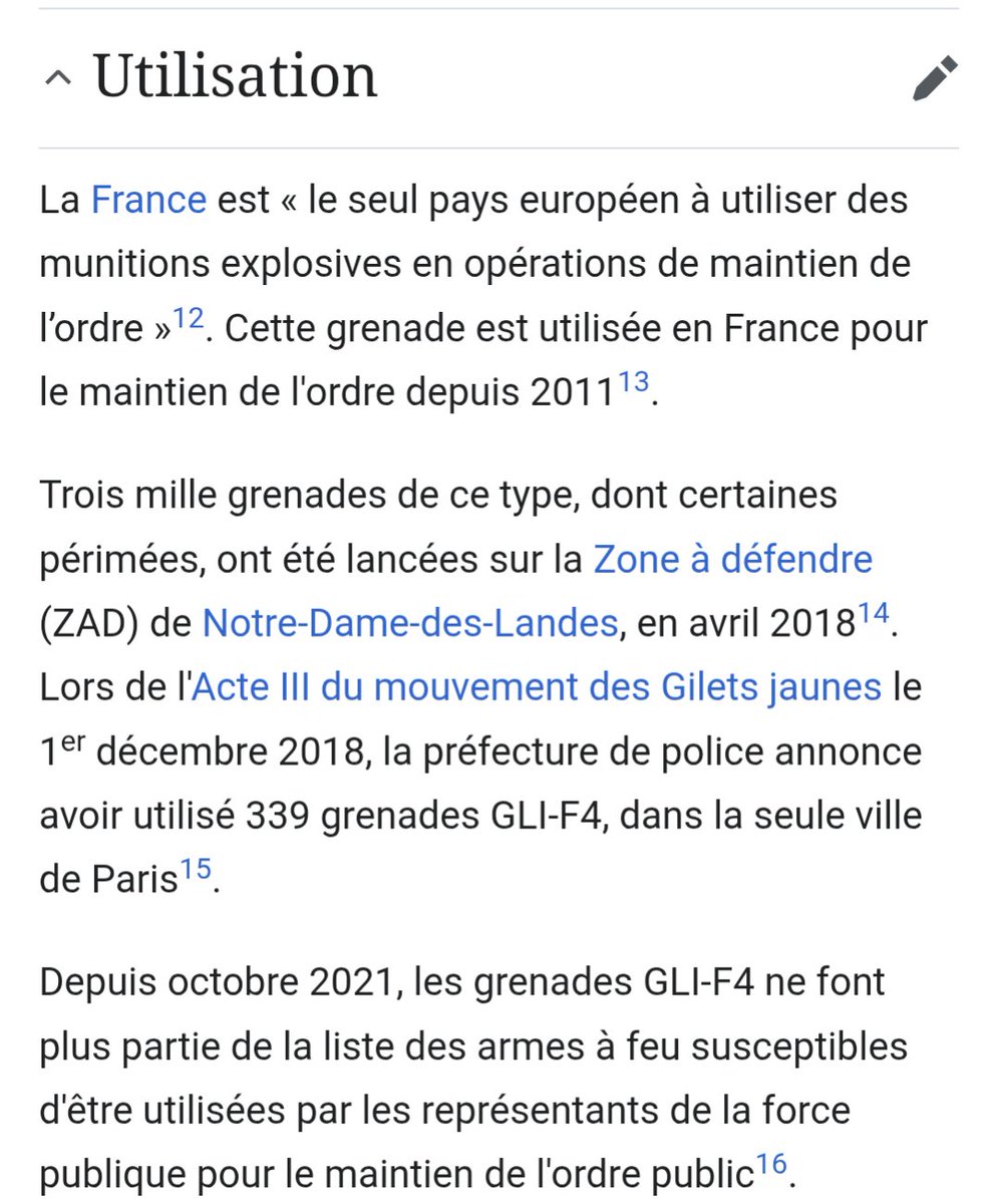 servietsk_y's tweet photo. Pour rappel la France est le seul pays d'Europe à utiliser des grenades, sur ses citoyens https://t.co/6DHcQMdxEG