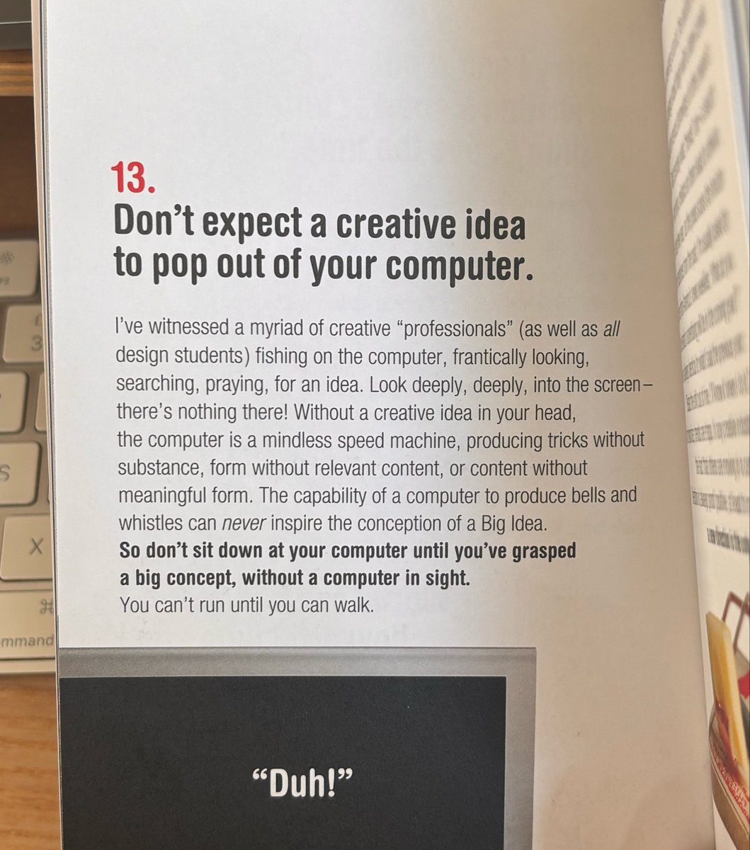 maxecc's tweet photo. Even more important today:

“Don’t expect a creative idea to pop out of an LLM” https://t.co/VvyyX0HTQ4