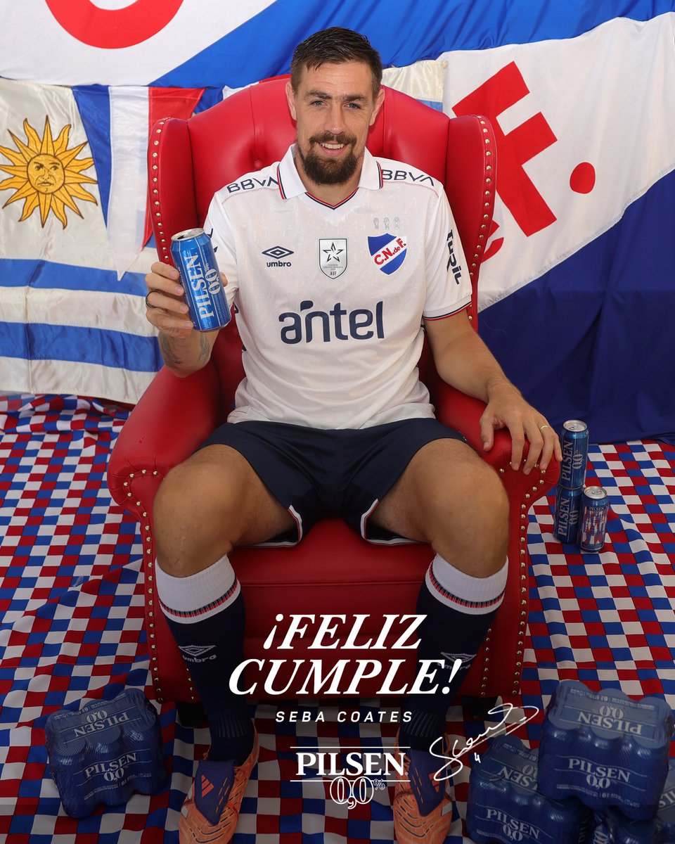 Nacional's tweet photo. 🎉 ¡Feliz cumpleaños, Capitán! ©️ 

@PilsenUruguay 🍻 https://t.co/T8OKmP0QSk