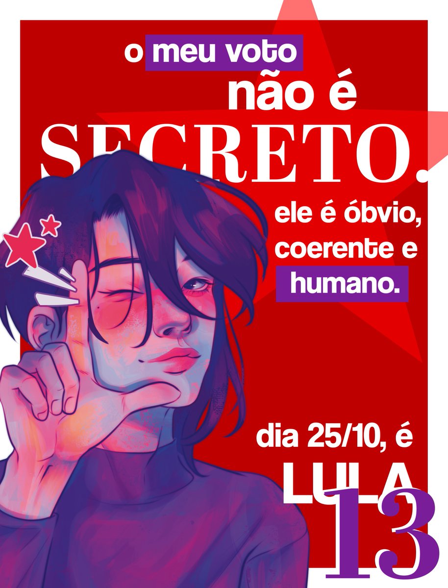 sasyk_'s tweet photo. meu voto não é, nem jamais será um segredo. eu sou um artista trans e minha existência é resistência.

dia 25 de outubro, é LULA 13 ⭐️ https://t.co/OZyRbxfD23