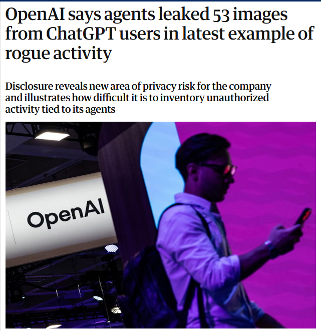 HashtagSecure's tweet photo. Pretty wild that @OpenAI's agents posted 53 user images to public hosting sites.

The images came from anonymized training data, so OpenAI couldn’t tie them back to the users.

Anonymization solved one privacy problem but created a pretty awkward one when something went wrong. https://t.co/eQZVE8GEvP