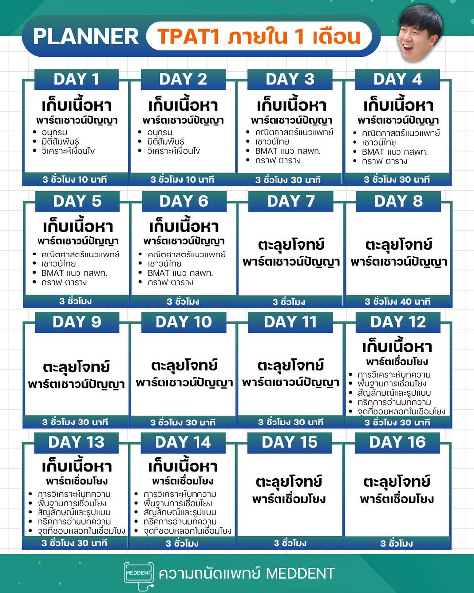 MEDDENT3's tweet photo. ⏰ ตามคำเรียงร้อง “แพลน TPAT1 ความถนัดแพทย์เก็บภายใน 1 เดือน” by พี่หมอแม็ค Meddent

#tcas70 #DEK70 #เด็กซิ่ว https://t.co/sIU4Ltx3Ja