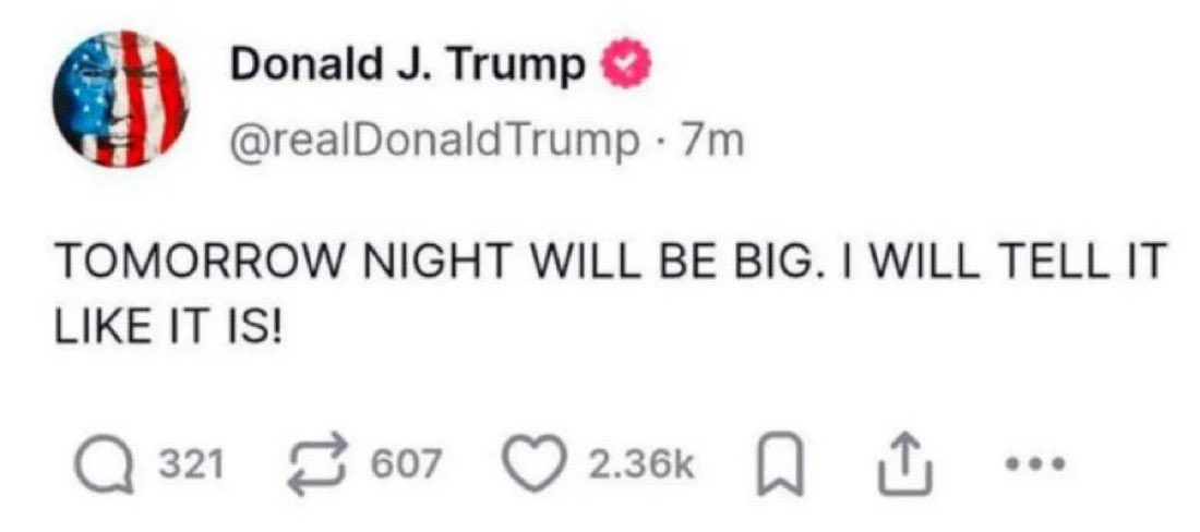 fergalpha's tweet photo. DONALD J. TRUMP ABOUT TO PUMP OUR BAGS?! https://t.co/8ntlYuHLoR