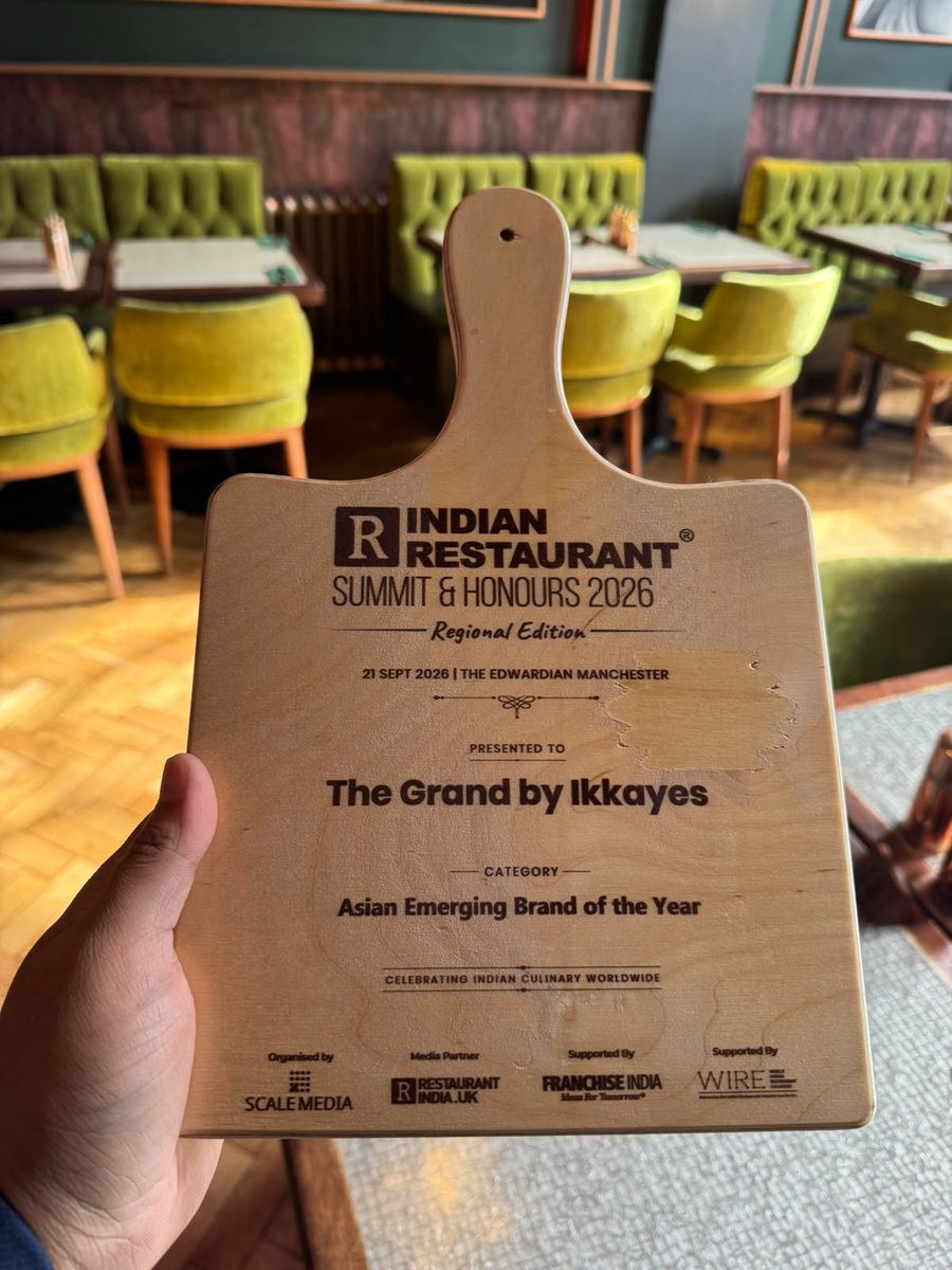 grandikkayees's tweet photo. 🏆 Team Grand, what an achievement! 🎉

A huge congratulations and heartfelt thank you to each and every member of the team for your hard work, dedication and commitment.
We are extremely proud to receive the “Asian Emerging Brand of the Year” award at the Indian Restaurant https://t.co/XNhV7xTUvM