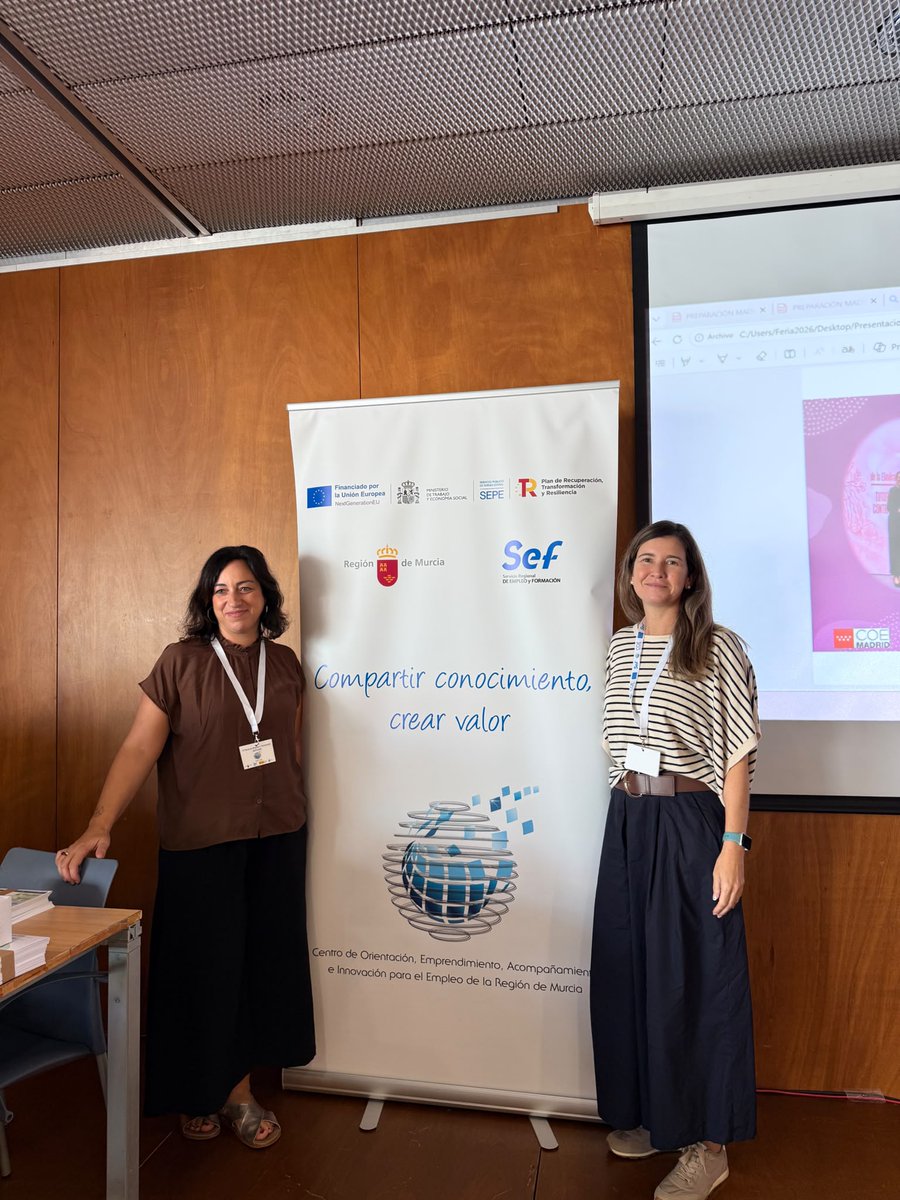 SOIBgoib's tweet photo. 💜 El COE Balears ha participat a la II Jornada sobre Transversalitat de Gènere del COE Región de Murcia.

🤝 Compartim bones pràctiques per incorporar la perspectiva de gènere a l’ocupació.

#SomCOEBalears #RedCOE @goib @TreballGOIB @cabrer_catalina https://t.co/ni3d0Z96XU