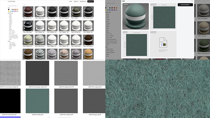 happy_modeling's tweet photo. colormass Material Library 布や革、木材など177点のPBR素材を登録なしで無料ダウンロードできるサイト
https://t.co/r8RGJAjDiy

試しにダウンロードしてみたら8377x8834pxの大きなPBRテクスチャ素材が入っていました。

✓ 177点の素材を掲載
✓ スキャンしたテクスチャも収録
✓ 色・素材の種類・模様で絞り込み
✓ 登録不要・商用利用可能
✓ クレジット表記不要