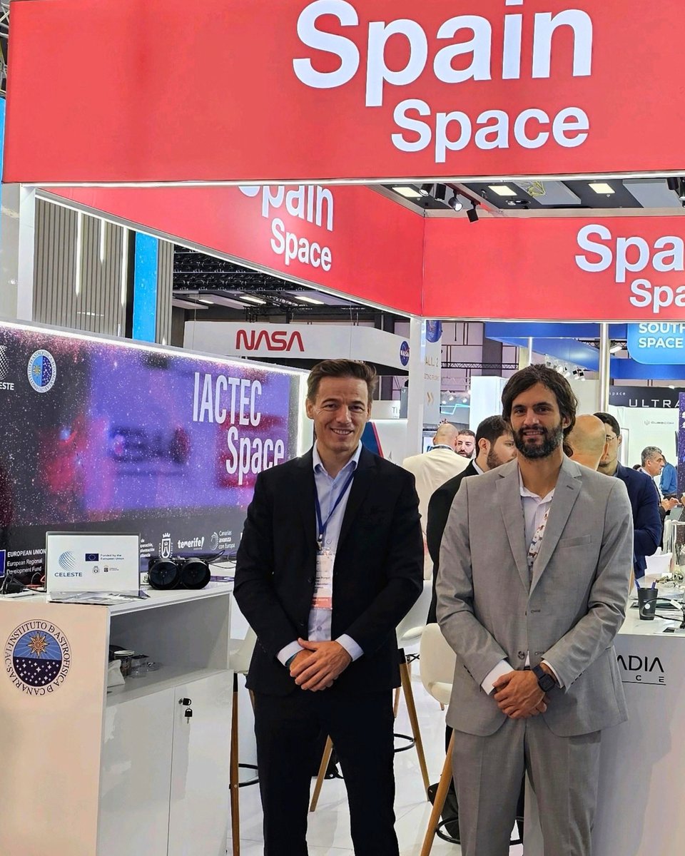 IAC_Astrofisica's tweet photo. El IAC está en #IAC2026, en Antalya, mostrando las capacidades de IACTEC Espacio y @CelesteRDI en instrumentación, software y tecnologías para pequeñas misiones satelitales.

🛰️ DRAGO-3 · CIC · IACSAT-DUNE · libPUS
📍 Spanish Pavilion · Booth 1D-10 https://t.co/LCgmZ5bKdV