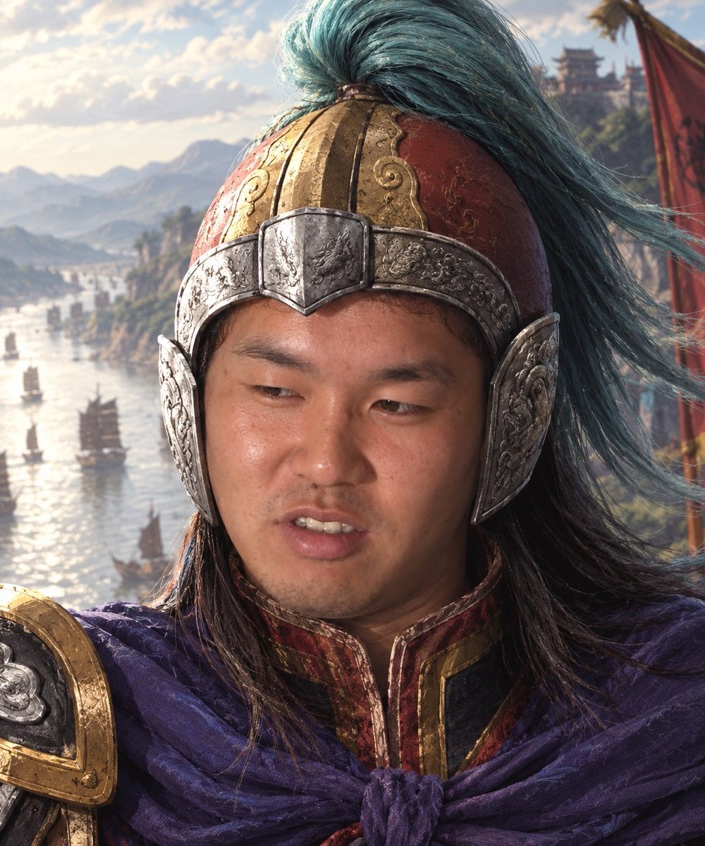 fictitious1999's tweet photo. 獣瑜(じゅうゆ)

三国時代の呉の武将。字は肛筋
赤壁の戦いに参戦。人糞を乾燥させた燃料を敵に浴びせ「焼くときは！」の号令と共に火を放ち、曹操の従弟・曹打與(そうだよ)の船団を縦割れにして敗走させた。だが風向きを考慮していなかったため自軍も燃えていき、「火来スギィ！炎がデカすぎます！」 https://t.co/0cHlAgl0HC