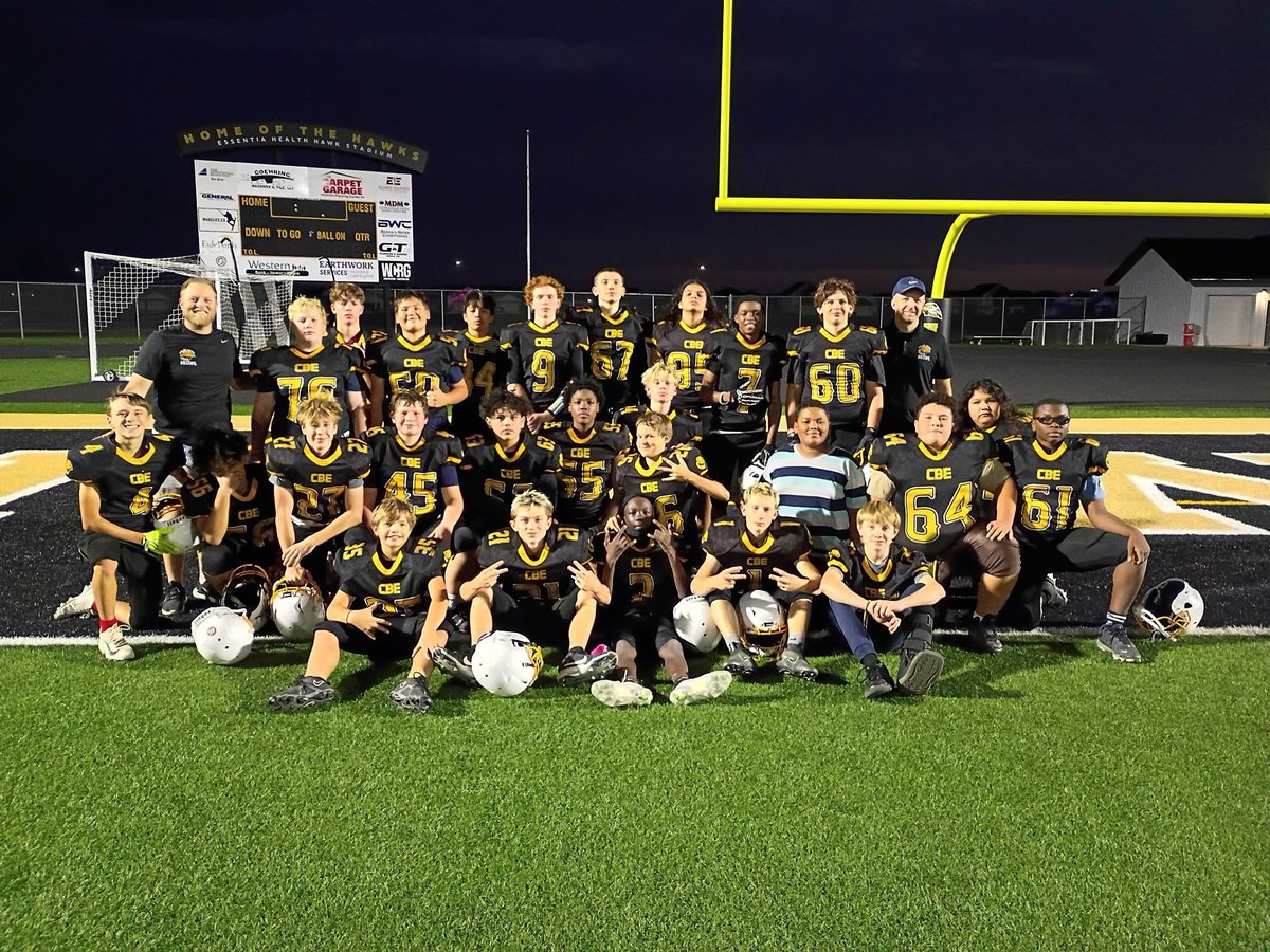FPSCarlBen's tweet photo. They did it! Last night our 8th grade football finished, an undefeated season and a perfect 11-0 total middle school record! https://t.co/fa8Odp3KiM