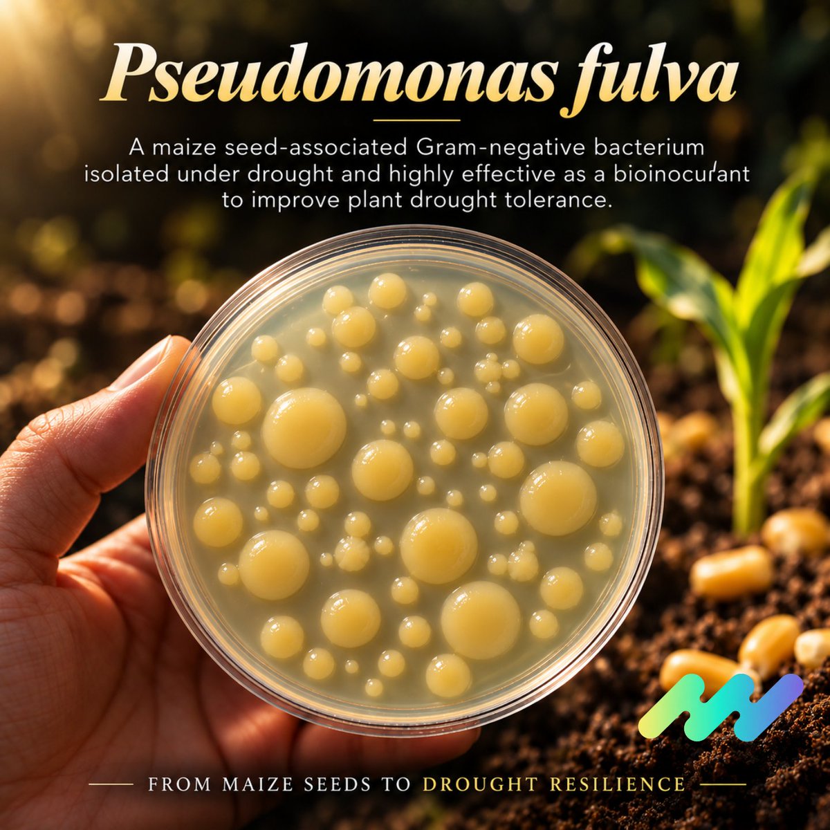 iPlantMicro's tweet photo. MICROBES IN FOCUS · 5/30 | Pseudomonas fulva
Recovered from maize seeds under drought, this strain became one of our most promising isolates and performed well as a bioinoculant under stress.🌽🦠
Sometimes the seed already carries part of the solution!
@itqbnova @greenit_bio4sus https://t.co/3Fndq850wv