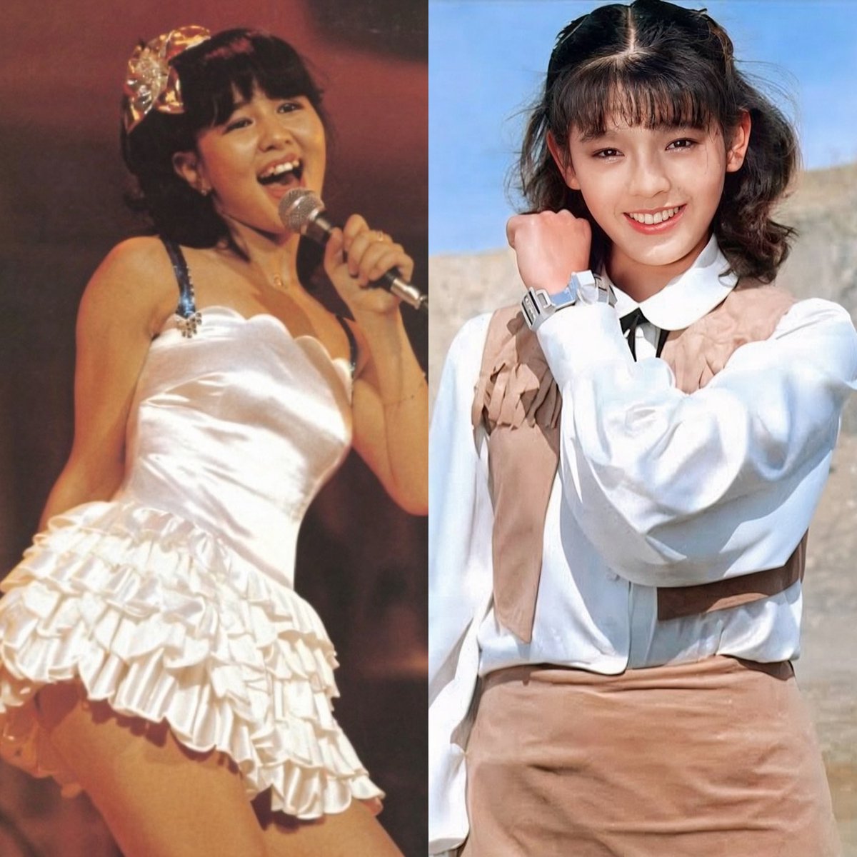 RTw19Qy90zD18e4's tweet photo. 発掘！B級アイドル【１】

松田聖子、中森明菜、小泉今日子といった80年代A級アイドルの陰で、あまり売れなかったB級、C級アイドルにスポットを当てるシリーズ第1回。

吹田明日香
83年デビュー。
石野真子+アニー÷2＝吹田明日香
という数式を発見。
アニーと同じ62年3月生まれ。
誕生日も1日違い（アニーが12日、吹田明日香が13日）です。
#B級アイドル
#吹田明日香