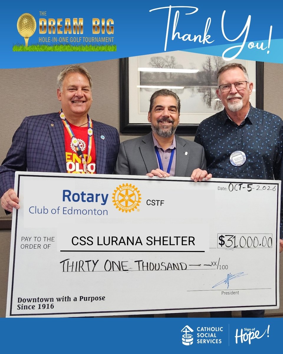 cssalberta's tweet photo. @yegrotary - CSTF, deserves a Shout Out 📣and a very heartfelt 💖Thank you!​
For the 7th year, Rotarians in our city have organized and hosted a successful golf tournament in support of community. ​
1/3
hashtag#cssalberta hashtag#community hashtag#communitysupport https://t.co/ivNMk8dt7x