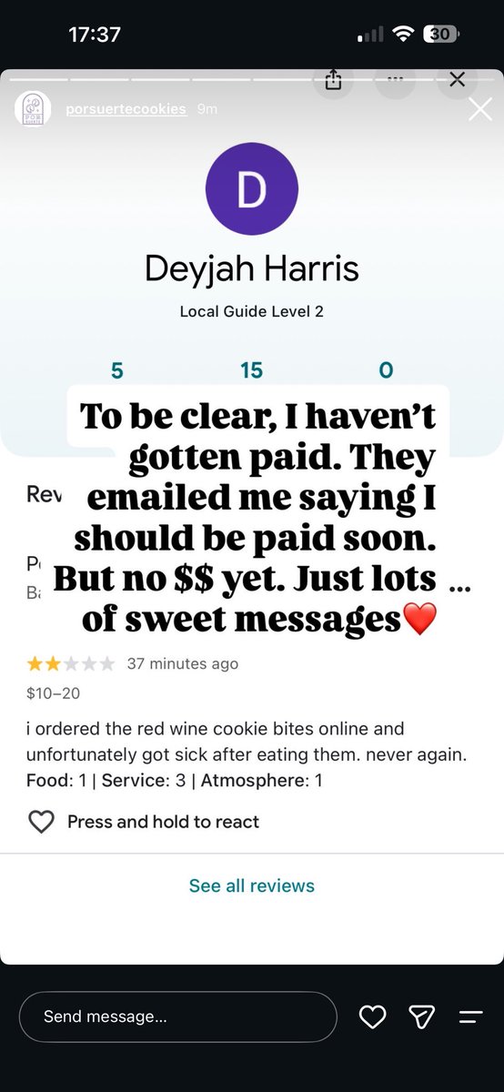 lifeofatroll67's tweet photo. Livies are review bombing Latina owned small business who are just asking for payment https://t.co/q2LgN017fw