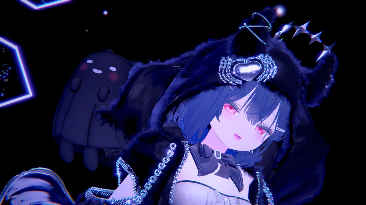 LiluRays's tweet photo. 珍しく夜更かし中ですね( ᐢ˙꒳​˙ᐢ )ｲｴｱ
先におやすみツイだけ。
 #VRChat 
 #VRChatPhotos https://t.co/2UNXHcOcWW