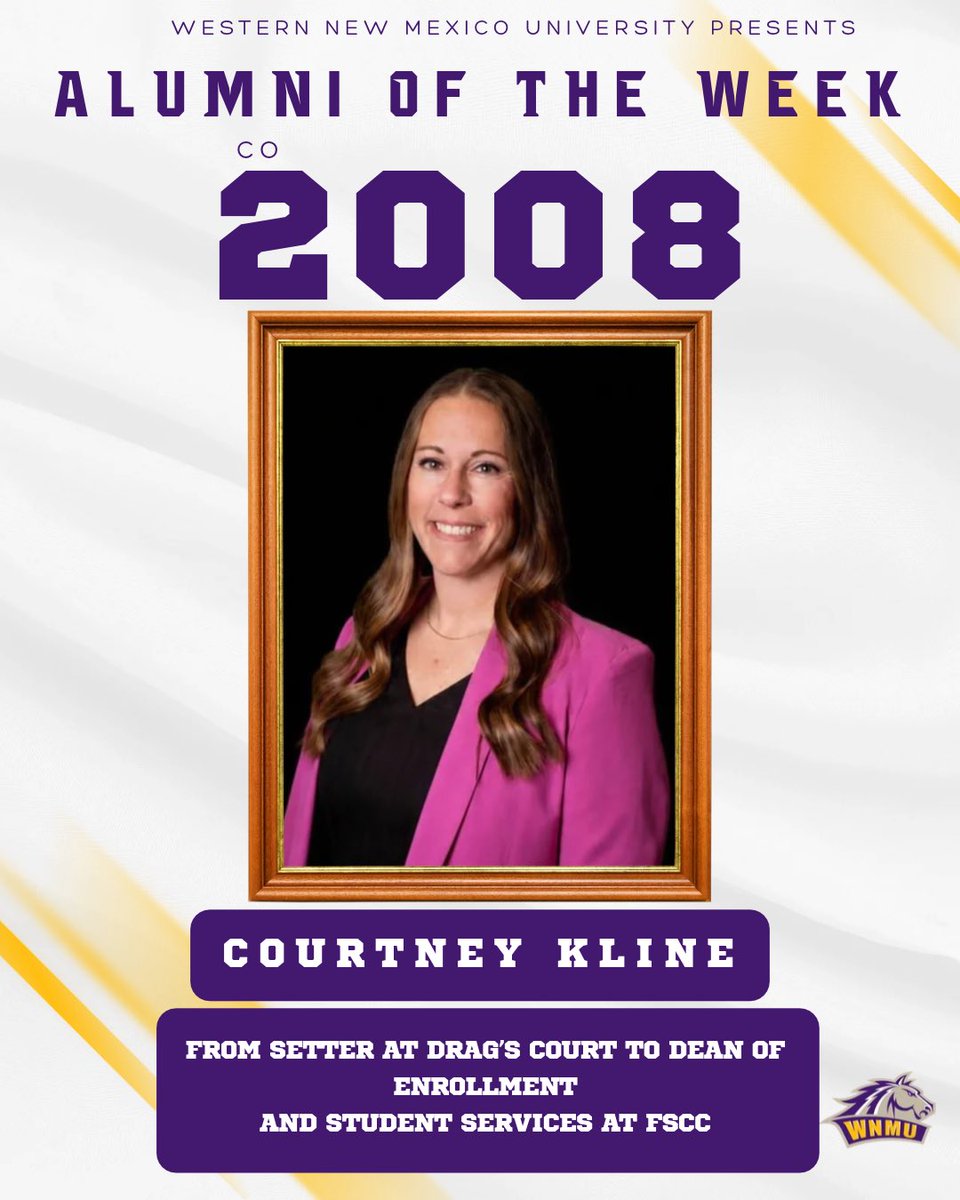 WNMUathletics's tweet photo. Once a Mustang, always a Mustang. Meet our Alumni of the Week, Courtney Kline. 💜👏

🗞️: https://t.co/IfU1HFhcvF 

#wnmu #rarebreed https://t.co/gjMiZu52W9