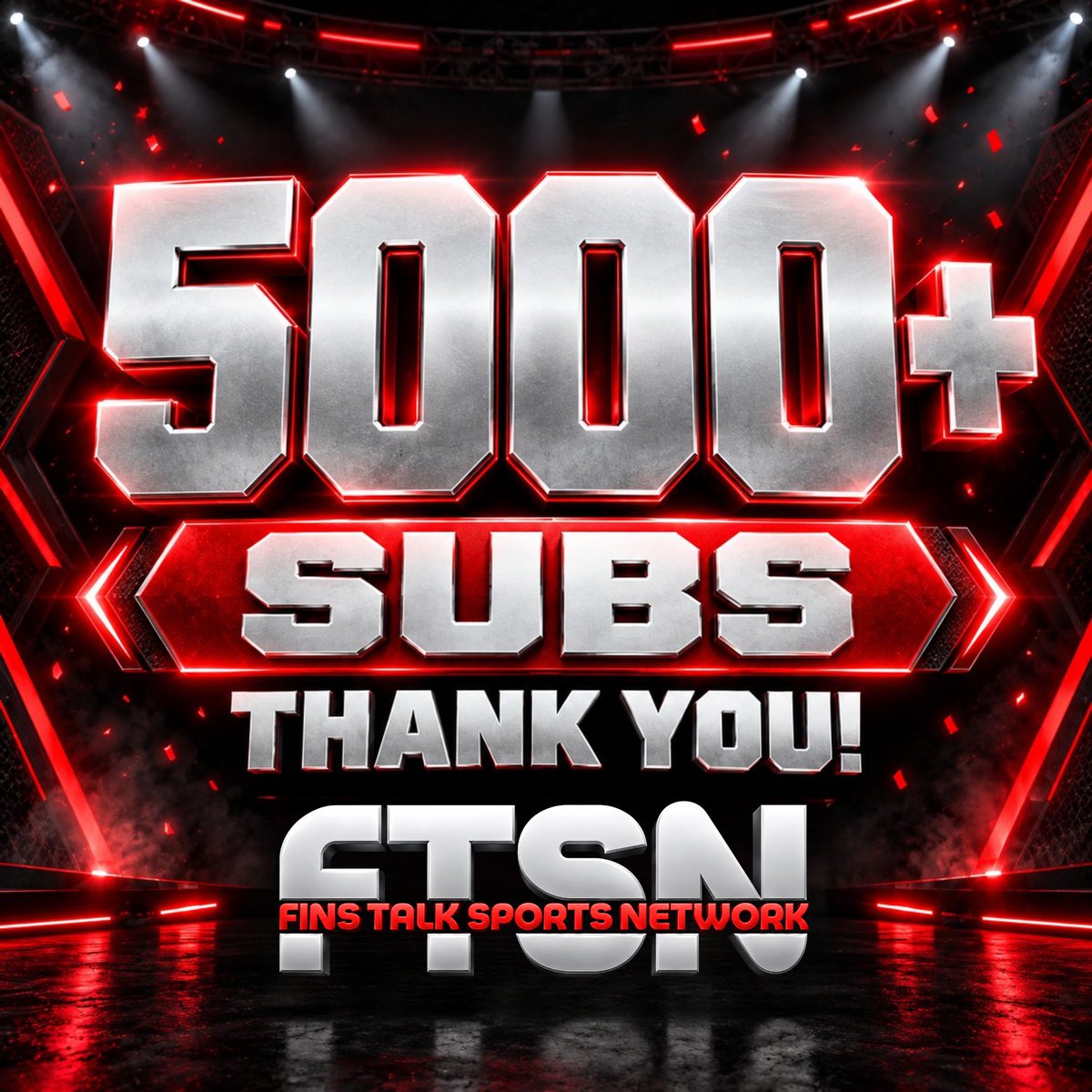 BobbyFinsTalk's tweet photo. 🚨 5,000+ SUBSCRIBERS! 🚨

THANK YOU to everyone helping Fins Talk Sports Network grow! Every view, share, and sub means so much. 

Haven’t joined the FTSN family yet? Subscribe on YouTube for live shows, Miami sports talk, wrestling &amp; more!

Let’s push toward 6K! 🔥 #FTSN https://t.co/TD2YUCOKGq