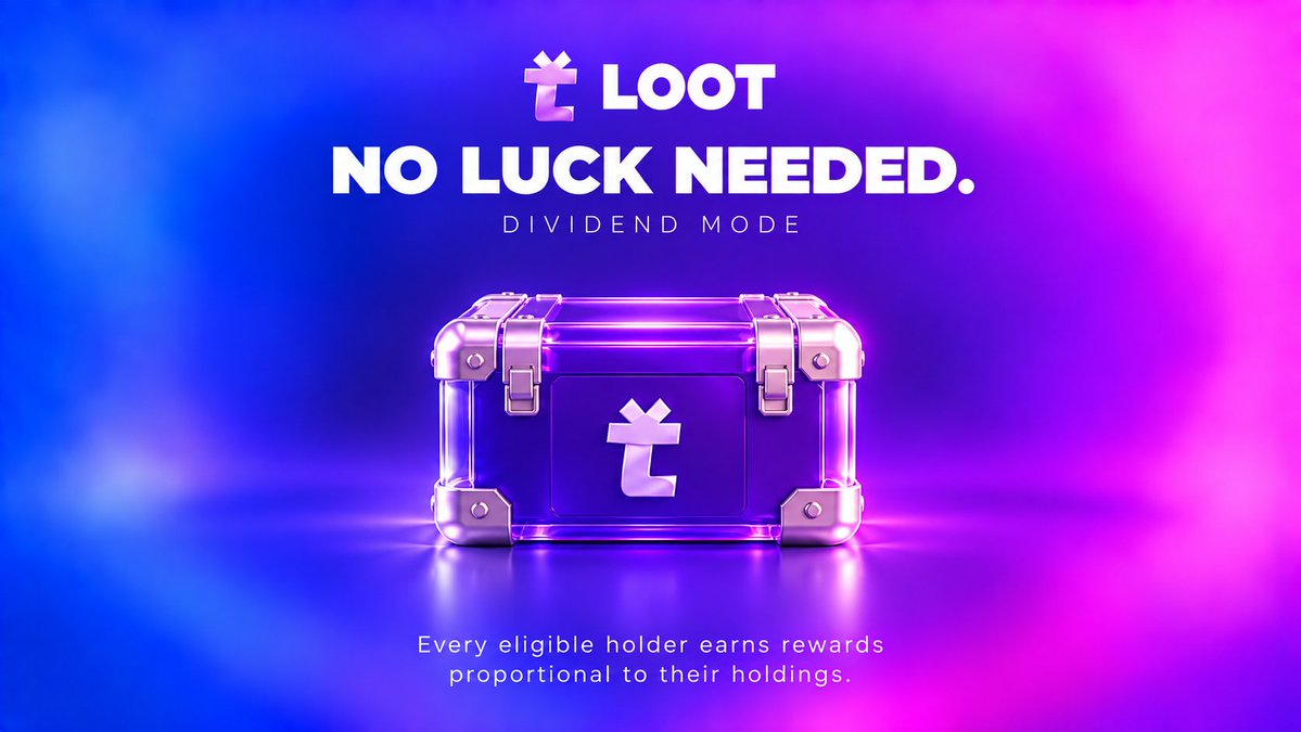 lootfam's tweet photo. No luck needed in LOOT’s Dividend Mode.

Eligible holders earn rewards proportional to their holdings.

https://t.co/RUEamiVbsH https://t.co/9VdIVfHnAS