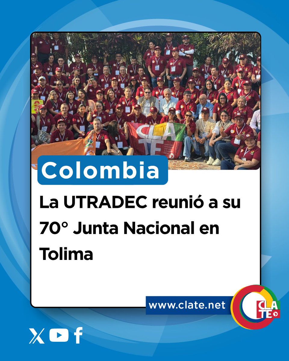EstatalesCLATE's tweet photo. COLOMBIA || 🇨🇴
#dirigentes #sindicales #lucha #plenario #asamblea #juventud #americalatina #sociedad #Gobierno
🌐Lee la nota completa en...
https://t.co/DeGA8ZeBgi https://t.co/YIaoVOeE27
