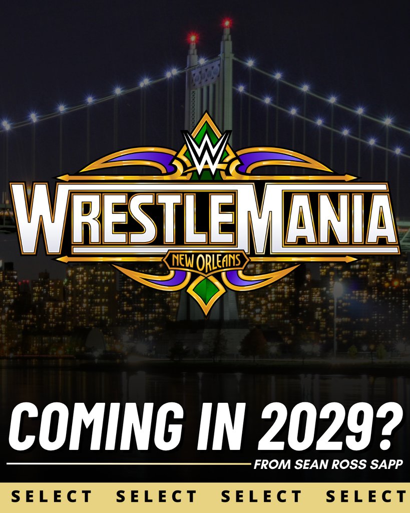 SeanRossSapp's tweet photo. New Orleans and WWE have a hold on the Superdome for the spring of 2029, when WrestleMania would be scheduled, sources tell myself and @FightfulSelect 

We have more details, including WWE's response for subscribers https://t.co/ihT4YCDZOb