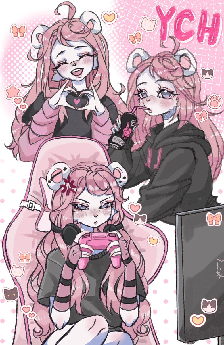 11x17x04's tweet photo. ˏˋ⋆🎀🎮𝐆𝐀𝐌𝐄𝐑 𝐏𝐎𝐒𝐄𝐒-𝐋𝐈𝐒𝐓🎮🎀⋆ˊˎ-
full render <3

$150 fix 
🐇 Delivery time - 6 weeks after payment
🐇You will receive the artwork via your email in the best resolution
🐇Payment on the EasyStart (PayPal is possible) | Boosty | HipoLink website <3
#ych #furryart https://t.co/9qRCK7FjM8