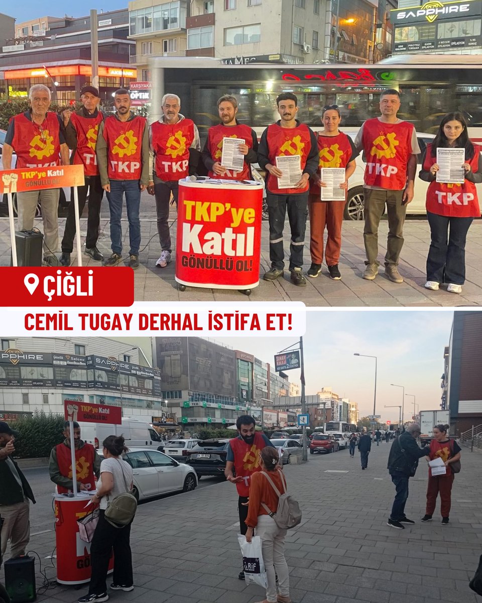 IzmirTkp's tweet photo. Cemil Tugay, İzmirlinin iradesine rağmen başkanlık yapamazsın! Derhal istifa et!

Cemil Tugay’ın AKP’ye katılmasının ardından, İzmir halkının iradesinin yok sayılmasına karşı başlattığımız “Sen de imzala!” çağrısını bugün İzmir’in dört bir yanında yineledik.

İzmir Büyükşehir Belediye Başkanı Cemil Tugay, İzmir halkından aldığı oyla yürüttüğü Büyükşehir Belediye Başkanlığı görevinden derhal istifa etmelidir.

📍Çiğli
📍Karşıyaka