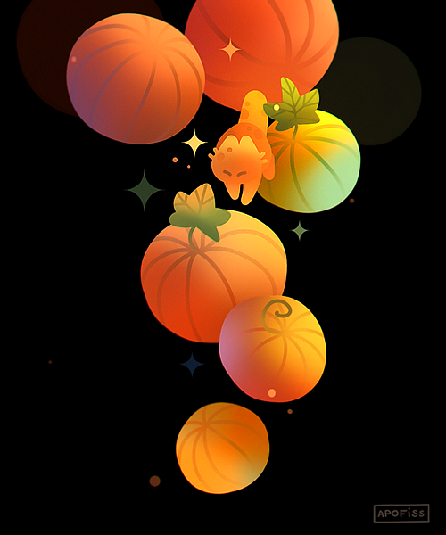 apofissx's tweet photo. Starting spooky season with mini artwork!🎃 ( wallpaper below ) https://t.co/im91dZkOqo