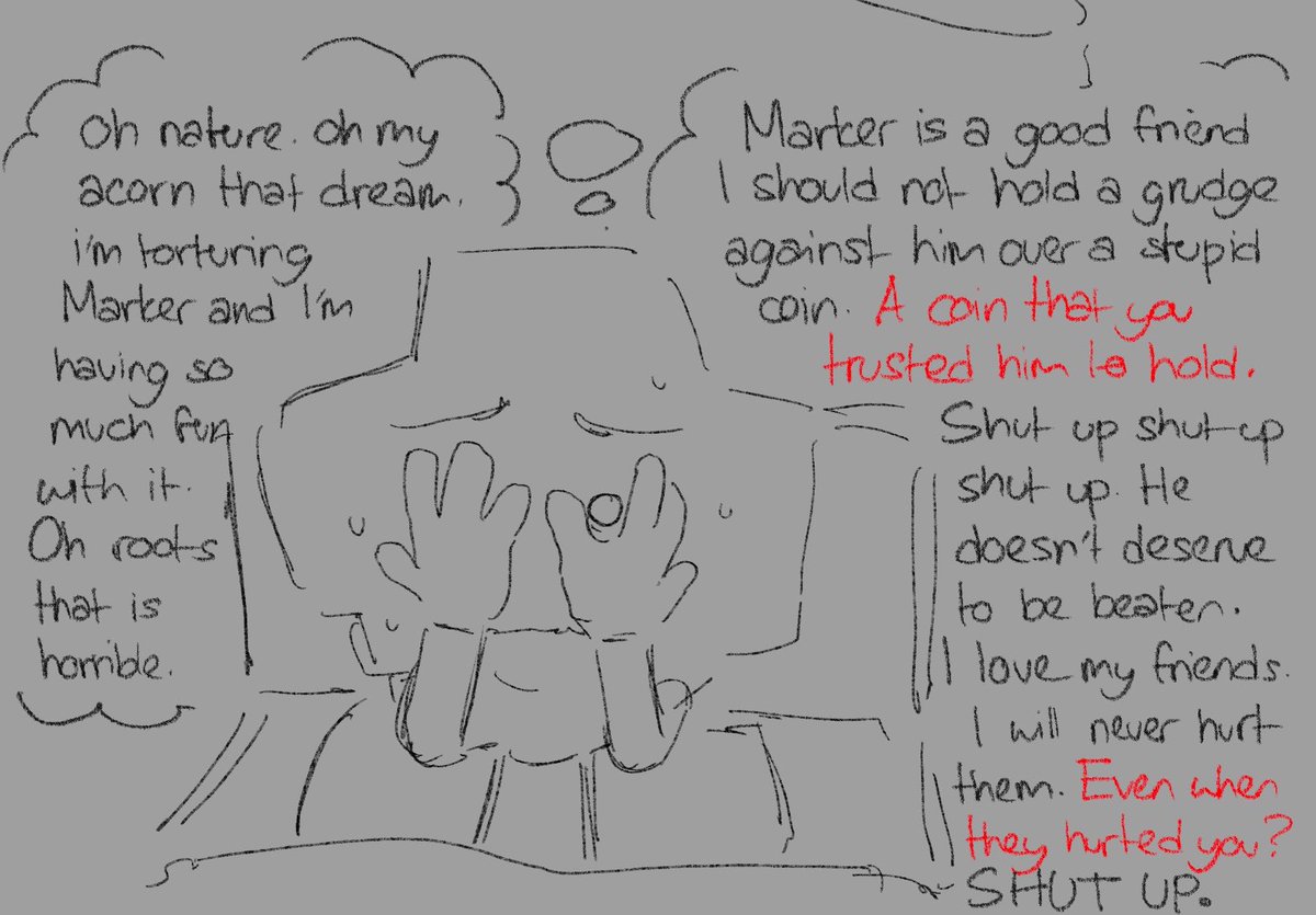 hrtree__'s tweet photo. // cartoonish gore (?) , intestines , blood in a form of ink
.
.
.
violence against marker again. but it is all just a nightmare.
[#bfb #bfdi #tpot] https://t.co/cZDoDlYeXi