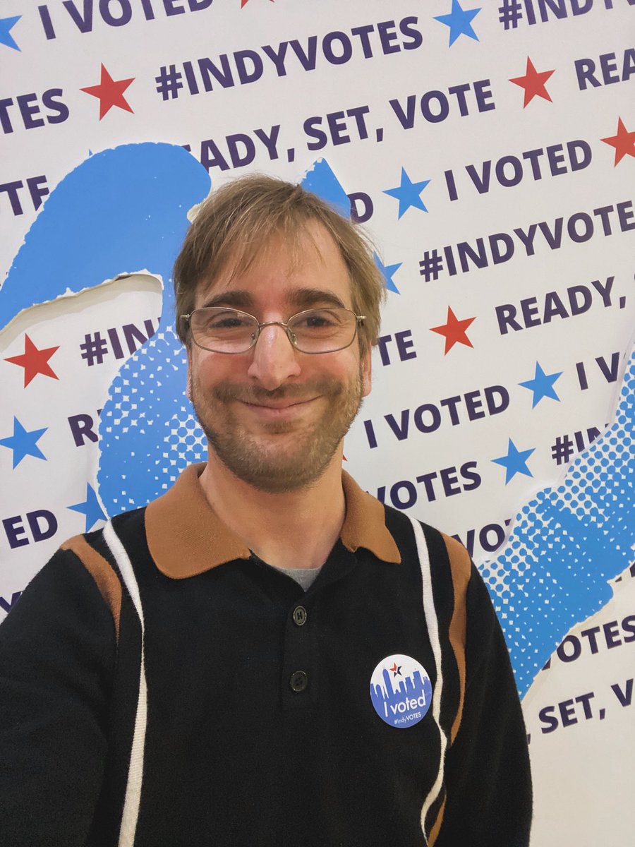 Ajent20's tweet photo. I voted early today at the City County building. It’s so easy!!! 8am-5pm. #indyvotes #vote #voting https://t.co/exioZMAQD2