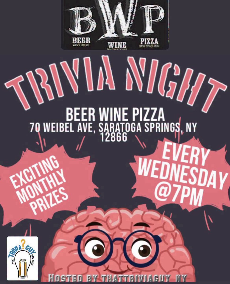 BeerWinePizza's tweet photo. Tonight is Trivia Night! https://t.co/wPRmPB2v4K