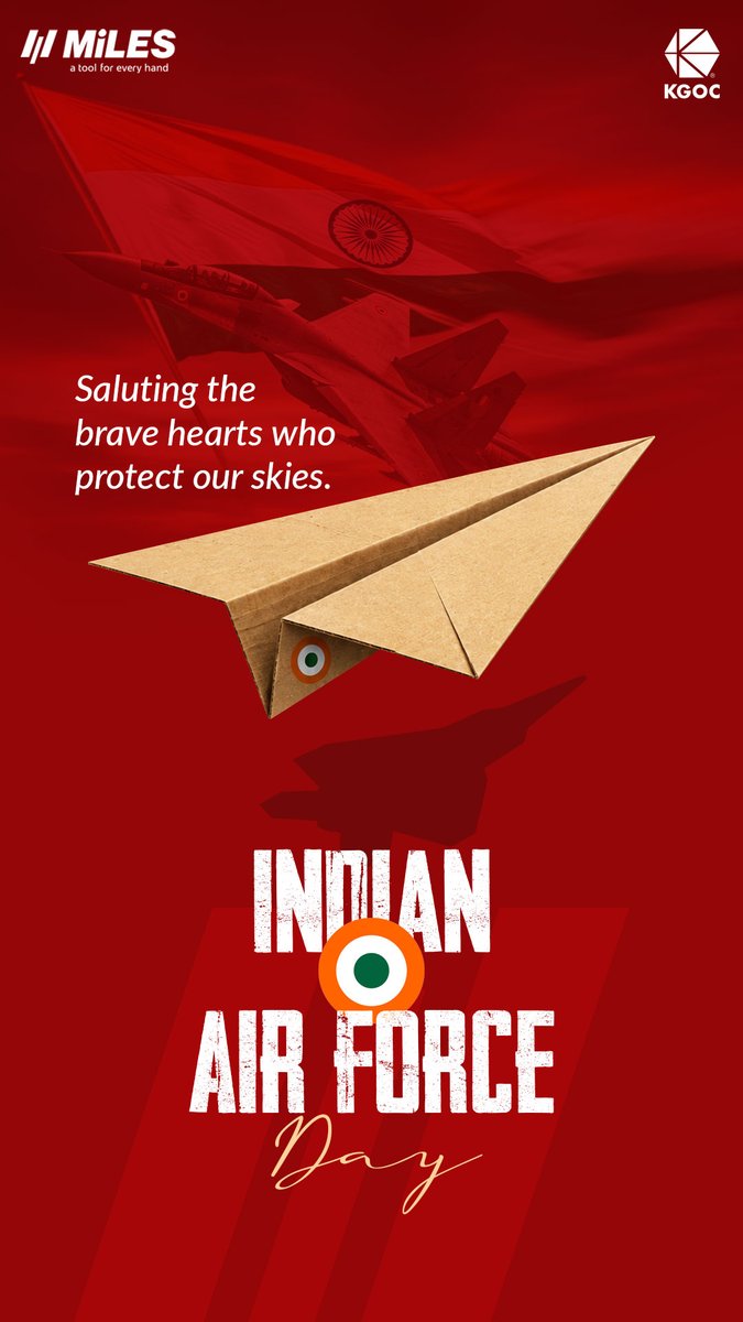 MilesKGOC's tweet photo. Saluting the courage, dedication and sacrifice of the brave air warriors who protect our skies.
This Indian Air Force Day, Miles pays tribute to the heroes who keep our nation flying high.
#Miles #KGOC #IndianAirForceDay #IAF #JaiHind https://t.co/8BgnIQtd3o