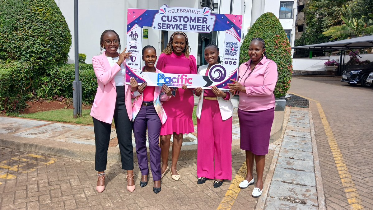 PacificInsKe's tweet photo. Decked out in our signature pink &amp; purple shades today! 🩷💜

Happy Wednesday of #CustomerServiceWeek2026! We’re going "The Extra Mile" to say THANK YOU to our incredible clients. Your trust and belief in us drive everything we do as your insurance brokers. 🌟👏

#TheExtraMile https://t.co/pmCuYDUqDn