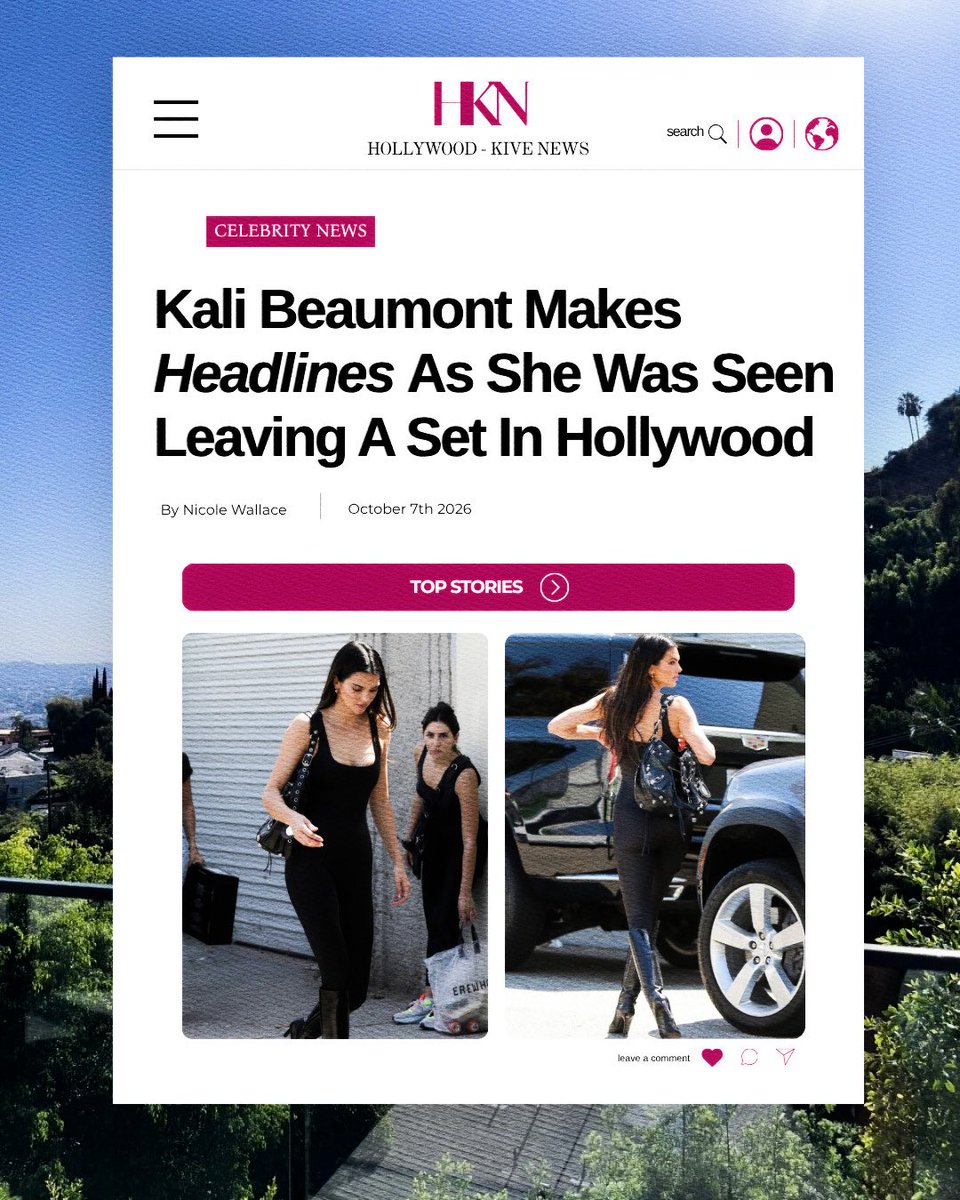 hollywoodkive's tweet photo. ❪ 𝙝𝙤𝙡𝙡𝙮𝙬𝙤𝙤𝙙𝙠𝙞𝙫𝙚.𝙘𝙤𝙢 ❫ 

⧽ fans reacted to new photos of @mogulbrats in hollywood that sparked — questioning as she was seen leaving a production set   🎬  kali previously had rumors surrounding acting before but were never confirmed, could this be?👀 https://t.co/EWKBcfsYFv