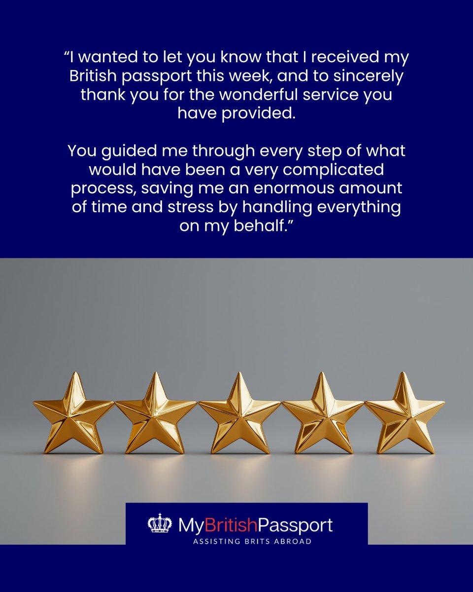 mbp_british's tweet photo. Nothing makes us happier than hearing from clients who received their new British
passport. ⭐
#ClientReview #BritishPassport https://t.co/g0I2xeVBUm
