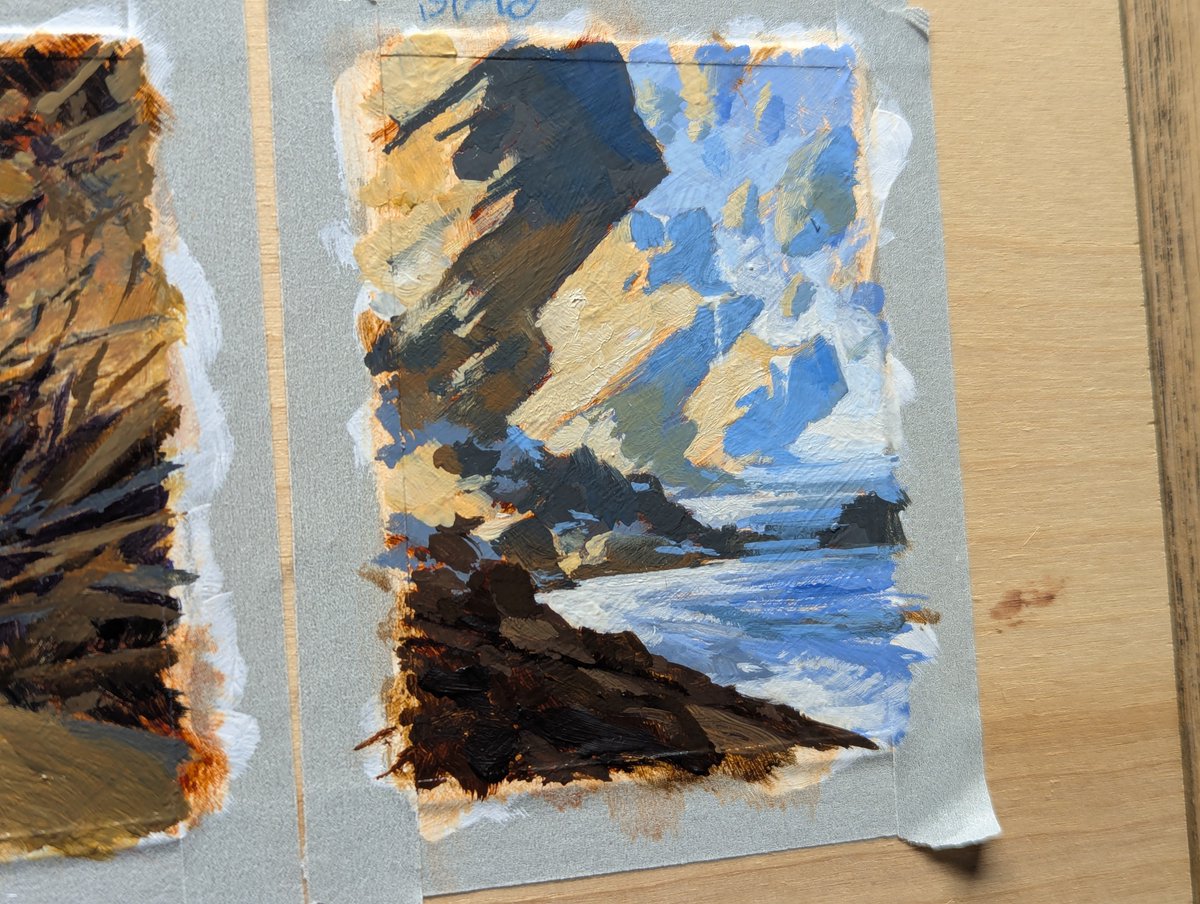 noahbradley's tweet photo. I started doing artist proof paintings in oils recently and I've been really loving them and I hope I get to do more of them https://t.co/xa2oAYPZie