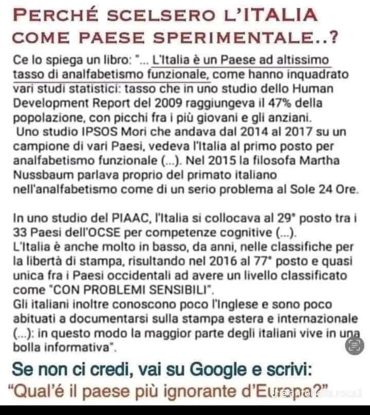 ___Anna22's tweet photo. Scelsero l'italia perche è popolata da idropeni saturi. https://t.co/rS5VhdvpRC