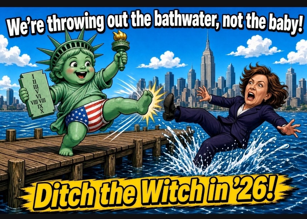D3AN_Must1T's tweet photo. 🚨 What New Yorkers are actually worried about: your terrible leadership

Five years of Kathy Hochul:
- +40% state budget
- $12 billion on migrants
- $9 congestion tax
- 43 cop killers paroled
- 6,947 criminal illegals freed
- #1 tax burden in America
- 1 million fled the state

G'bye Karen!

Ditch the Witch in '26.
