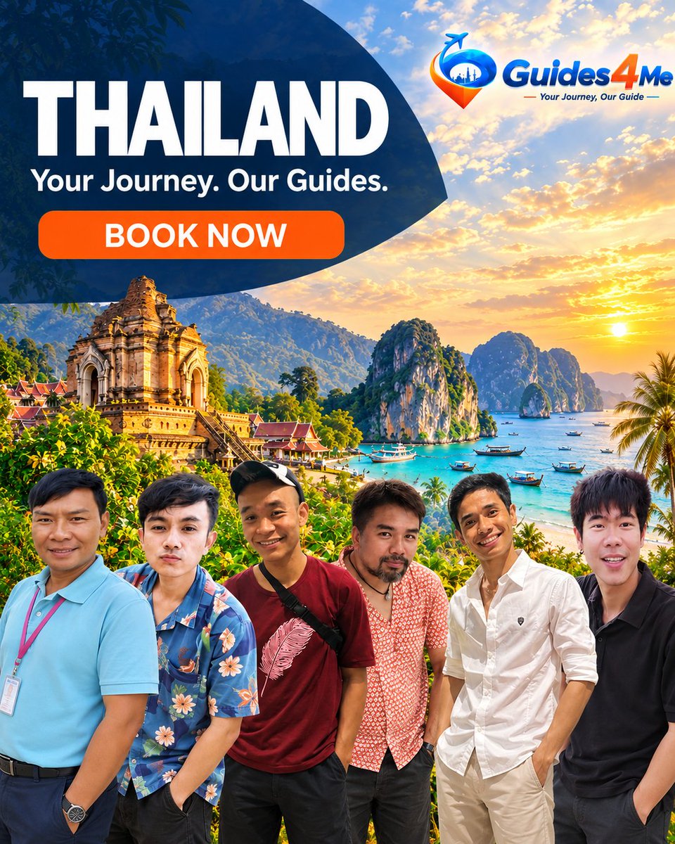 guides4me's tweet photo. 📷 Discover #Thailand Your Way with Guides4me!
We currently offer trusted local guides in #Bangkok, #Chanthaburi, #ChiangMai, #ChiangRai, #HuaHin, #KohSamet, #Pattaya, #Phuket and #Rayong.
📷 Visit https://t.co/vWLRMFtxrJ
#VisitThailand #LocalGuides https://t.co/EmrOWHQpt0