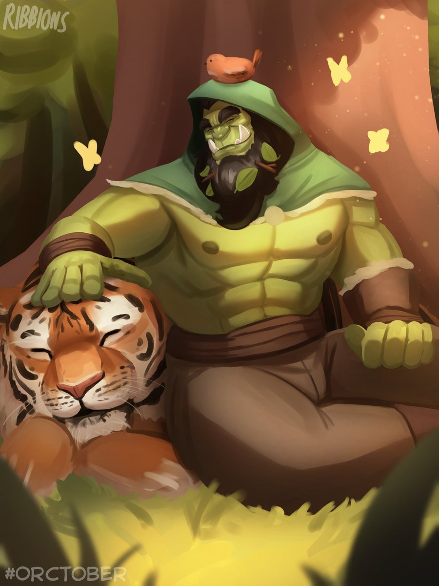 RibbionsArt's tweet photo. #Orctober day 7 - Druid https://t.co/MMPcZjUnIj