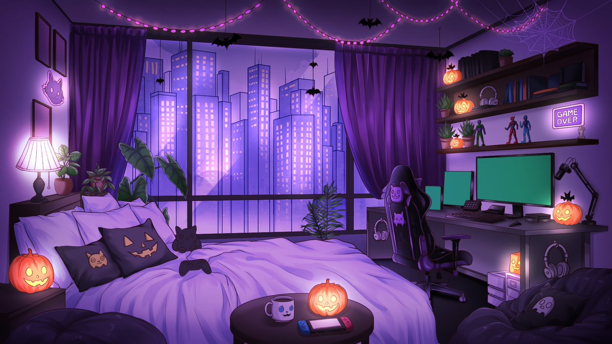 Rikka_Akana's tweet photo. 🚨FREE HALLOWEEEN BACKGROUND🚨

little Halloween treat from me 🎃📷
 if you like it, a repost would mean a lot 📷
#VGenArtist #VTuberAssets https://t.co/dvpPh2eoFk