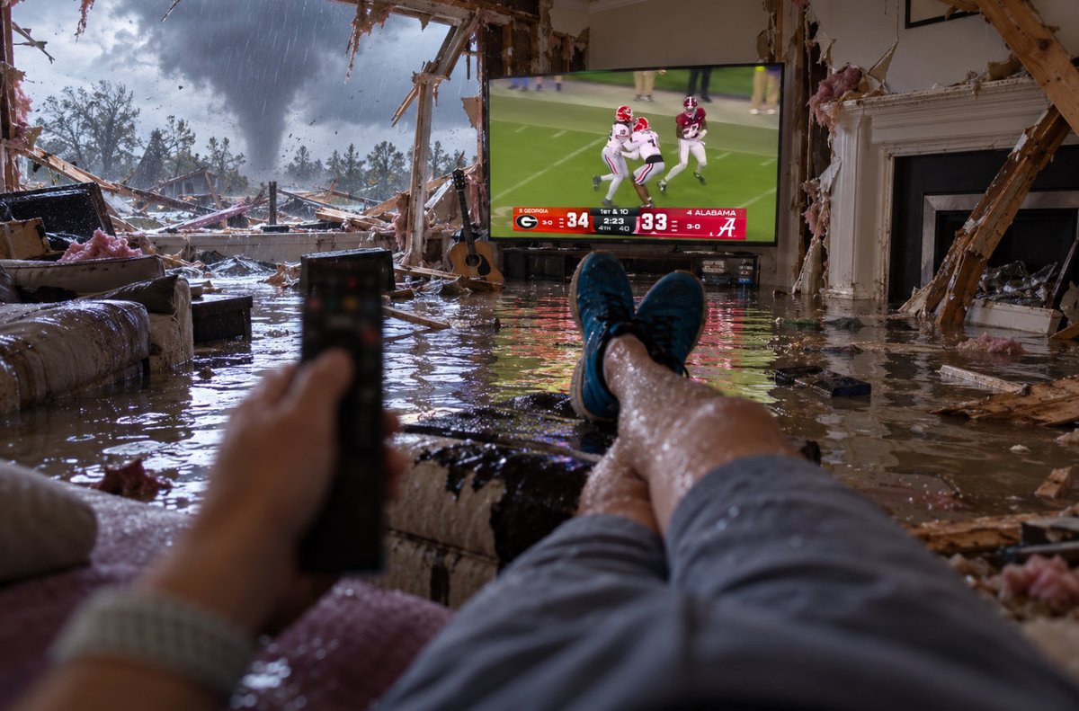 Jesus_Tha_Goat's tweet photo. How Bama fans gonna be watching the Alabama vs Georgia game this weekend: https://t.co/oufzjRIkbm