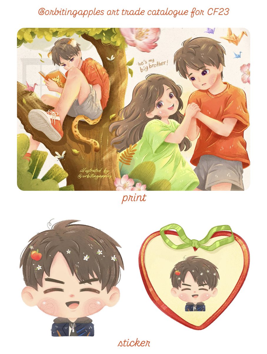 orbitingapples's tweet photo. thinking of doing an art trade at #CF23 🍎

are there any artists/booths open to LADS art trades there? I’d especially love to trade Caleb art 🥹

just testing the waters for now! lmk if you’re interested or know anyone doing art trades ❤️

here’s my little art trade catalogue ↓ https://t.co/ir7np0N13R