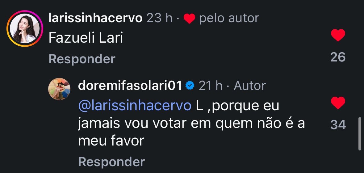 GirlgroupsBR's tweet photo. Leia/Larissa, ex-integrante do BLACKSWAN, se pronunciou sobre seu posicionamento político e votará no 13 no segundo turno. ⭐️❤️

“L, porque eu jamais vou votar em quem não é a meu favor.”

“Eu realmente evito falar de política no meu perfil e não gosto de dizer em quem as pessoas devem votar. Mas muita gente está se incomodando simplesmente porque falei para votarem com consciência.

Mesmo morando fora, continuo sendo cidadã brasileira e tenho, sim, o direito de votar. Quando eu for votar, será com a consciência tranquila de ter refletido sobre minha escolha e votado de acordo com os valores em que acredito.”