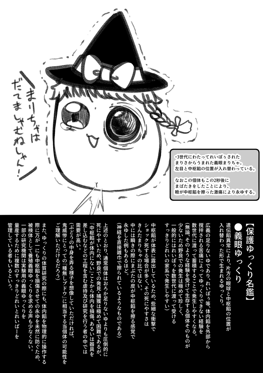 rezanofu_Ykr's tweet photo. 図説：義眼ゆっくり
体内中心には逆に左目の白玉が入ってます。 https://t.co/Jwep4DQHbX