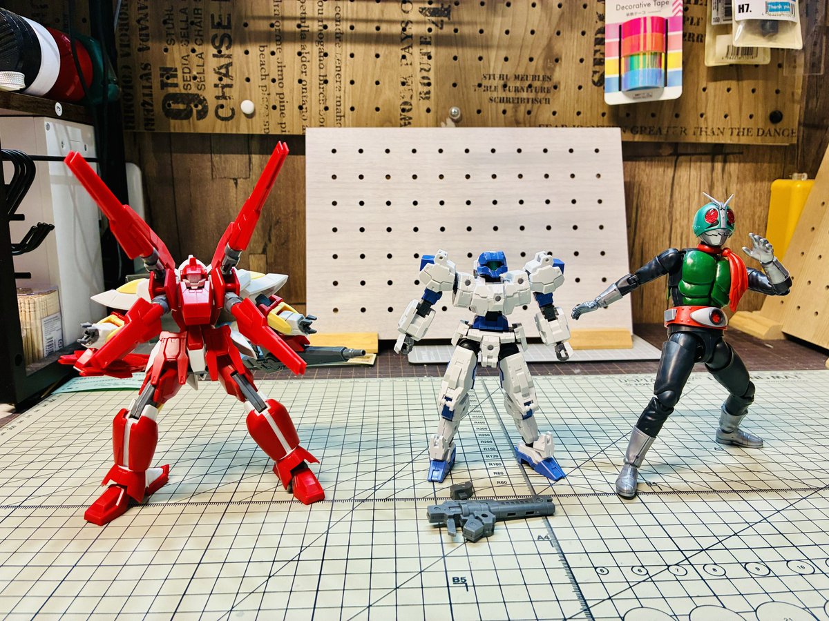 panorama100's tweet photo. #ガンプラ #30MM #FRS
三体並行で進めてみようかなー
#リボーンズガンダム
#ラビオット
#仮面ライダー新1号 https://t.co/Eli5ZVpoMs