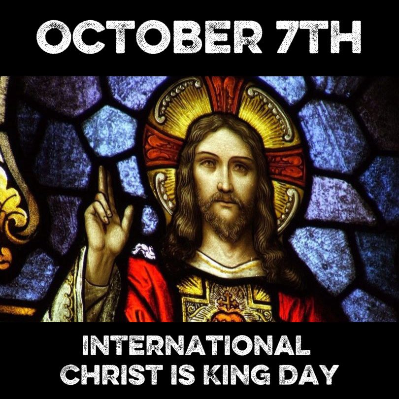AFCrusade208's tweet photo. I declare today as International Christ is King Day! Share this with your friends, get the word out, and praise Jesus Christ. The one and true God. 🙏 https://t.co/sBxHD1wgiN